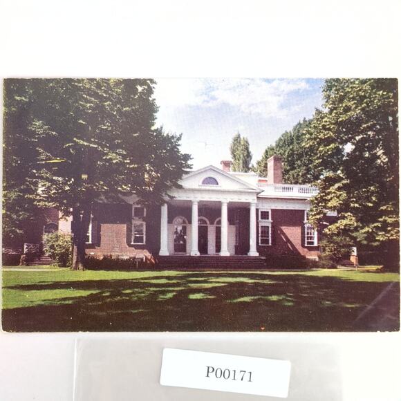 Vtg Monticello Thomas Jefferson Postcard Charlottesville Virginia 1950s Unused - Picture 1 of 2